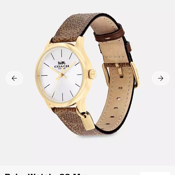 Coach Gold and Tan Men's Watch